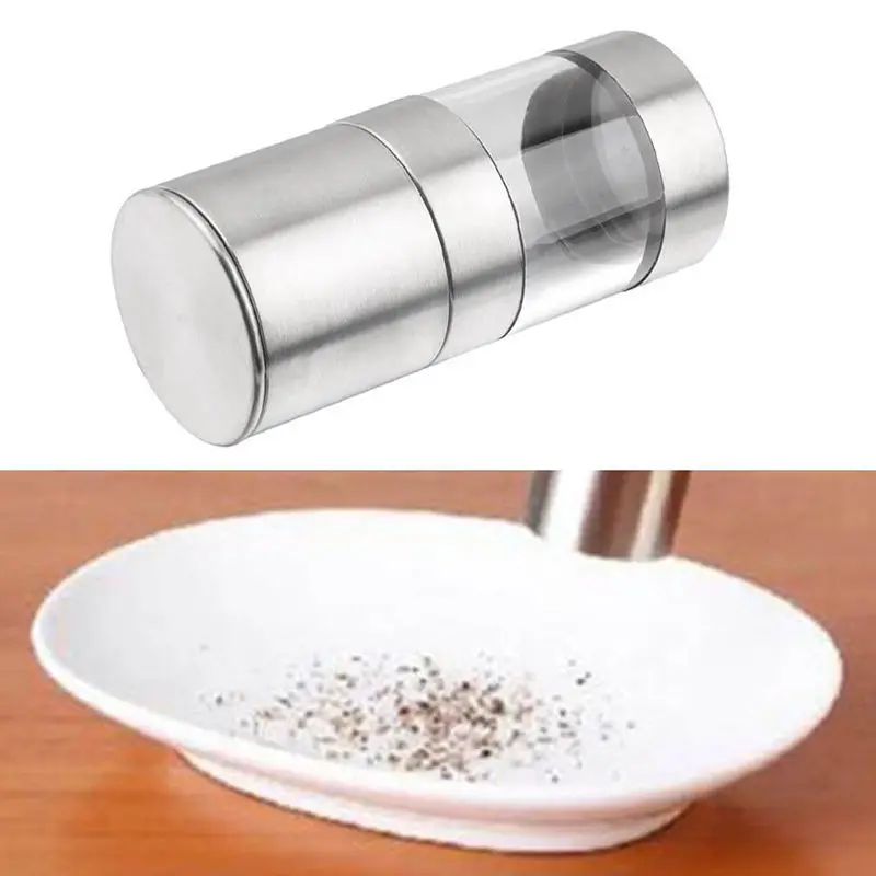

Stainless Steel Manual Salt Pepper Mill Grinder Portable Kitchen Mill Muller Home Kitchen Tool Spice Sauce Grinder Pepper Mill