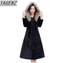 2017 Winter Faux fur Coat Women Lamb Furs Jacket Women Fox fur Wool Jacket Female Faux fur Overcoat Women Hooded Large size Coat