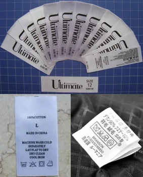 

Woven garment care labels printing custom wash labels
