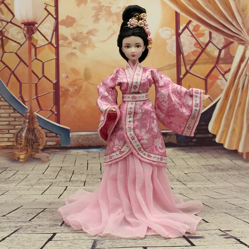 Одежда HanFu ручной работы китайский костюм кукольная одежда для 29 см Bjd 1/6 кукла или