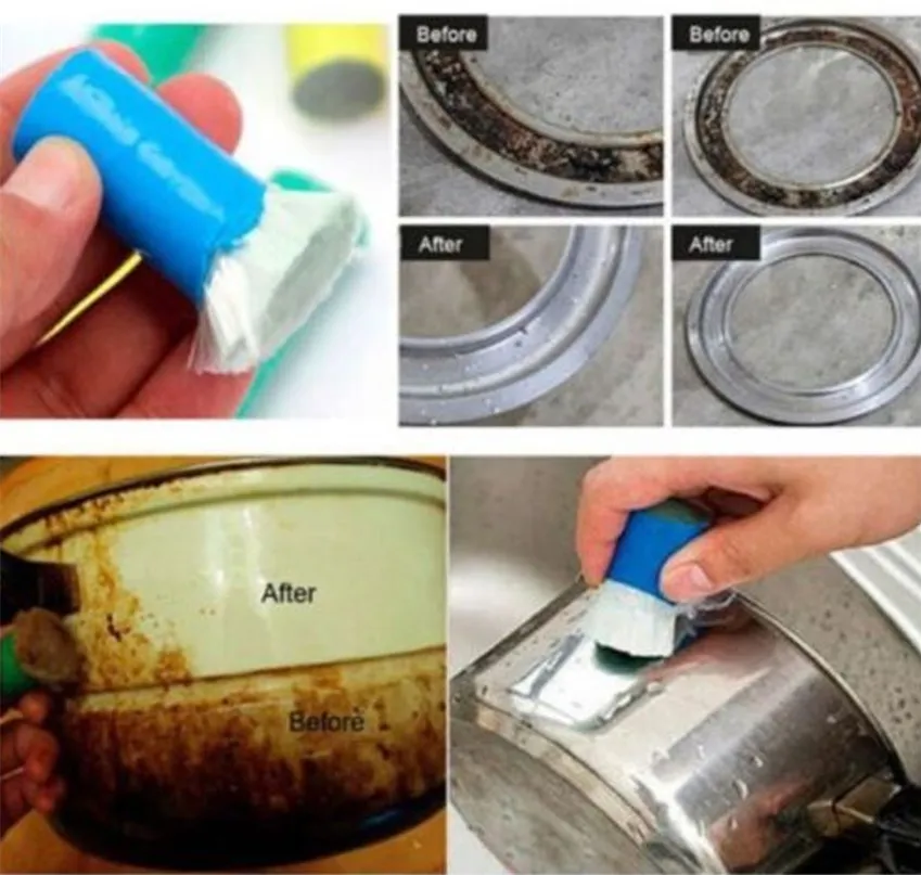 

Hot Magic Stainless Steel Rust Remover Cleaning Detergent Stick Metal Wash Brush