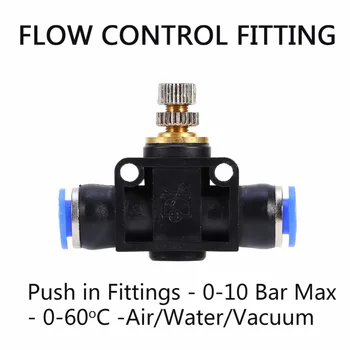

New Pipeline Throttle Valve Air Control Valve Water Hose Tube Connector Joiner Ball Valve Pneumatic Push In Fittings
