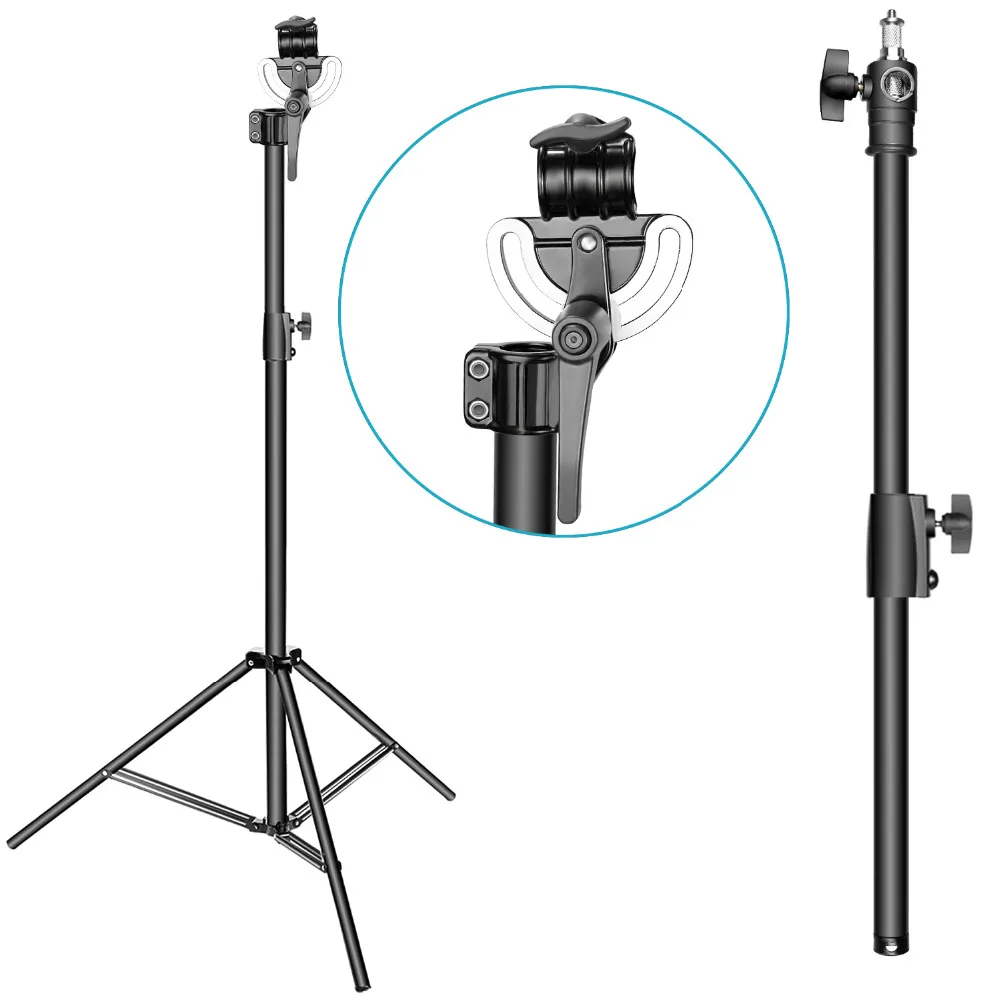  Neewer Photo Studio 2-in-1 Light Stand 48.4-151.5 inches Adjustable Height with 85-inch Boom Arm an