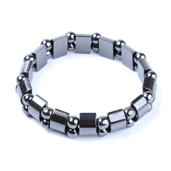 

Magnetic Hematite Stretch Bracelets Weight Loss Black Magnetic Therapy Bracelet Body Slimming Anti-Fatigue Healing Bracelet