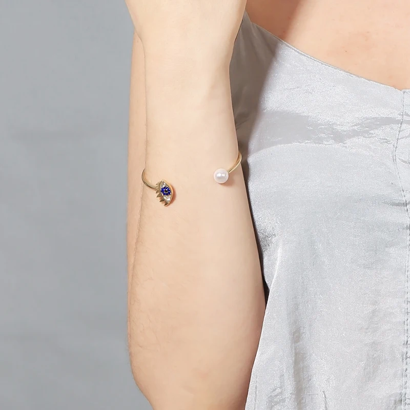 Buy 2018 Fashion Ethnic Pearl Color Acrylic Blue&White