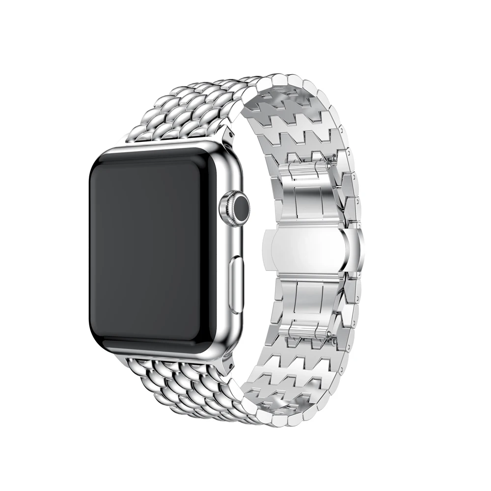 Ремешок из нержавеющей стали для Apple watch 42 мм/38 мм iWatch 4 группа 44 мм 40 мм Бабочка ремешок для часов Браслет Apple watch 4 3 2 1