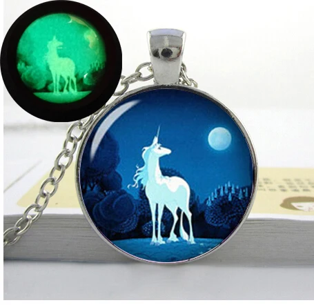 

The last Unicorn inspirational quote always unicorn quote jewelry glass cabochon necklace glowing necklace pendant animal