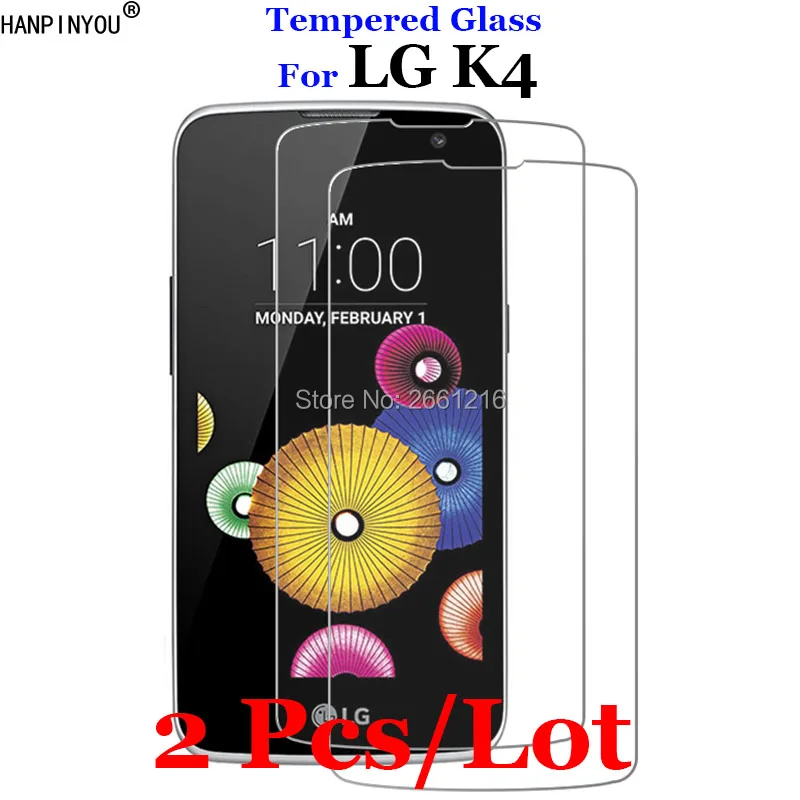 

2 Pcs/Lot For LG K4 (2016) Tempered Glass 9H 2.5D Premium Screen Protector Film For LG K4 LTE K120e K130e K121 K 4 4.5"