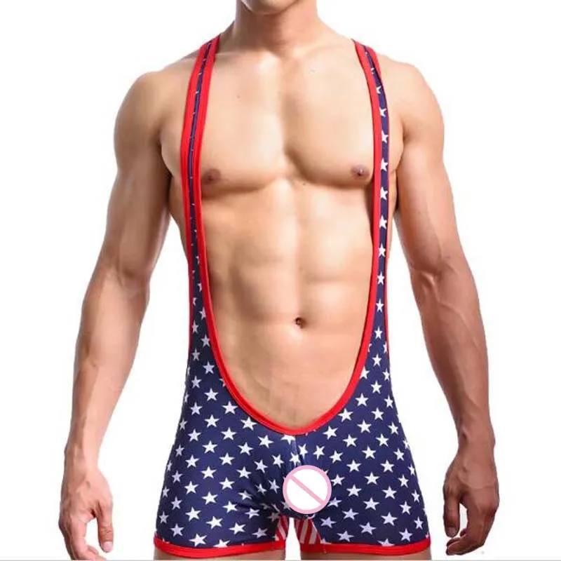 Fashion Brand American Flag Mens Underwear Boxers Sexy Lingerie Hot Men
