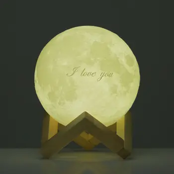 

Moon Lamp for Valentine's Day Gift I LOVE YOU 3D Printed LED Light Moon In My Room Modern Art Decor EU/US Plug 100-240V 50/60Hz