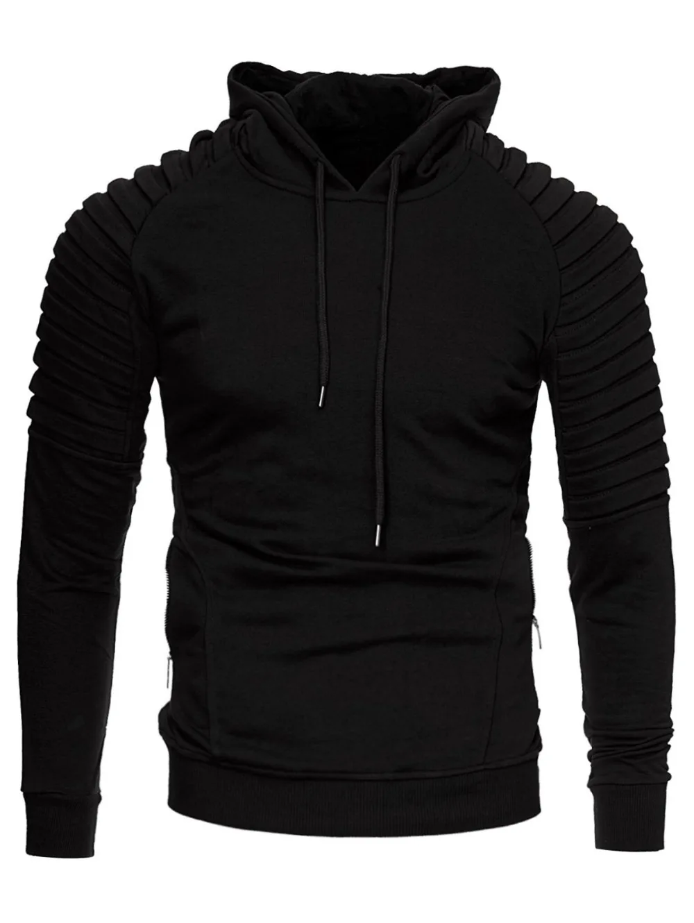 Aliexpress.com : Buy Solid Sleeve Pleated Side Zip Pocket