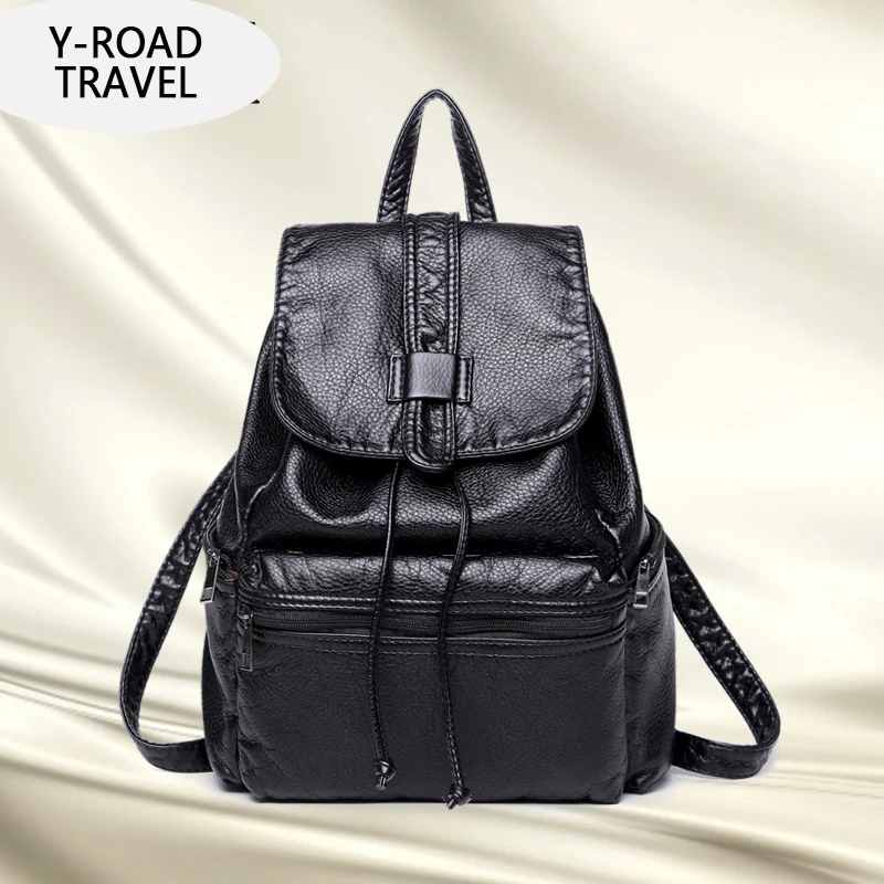 New Korean fashion leisure Style Hot High Quality PU Leather Travel Backpack Women Bags Girls School