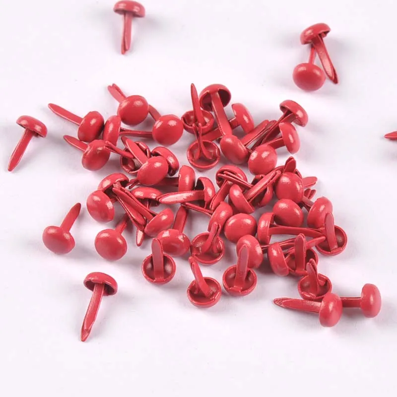 Description Picture 3 of item100PCs Mixed Pastel Round Brads Scrapbooking Embellishment Fastener Brads Metal Crafts For shoes Decoration 5X10mm CP1114