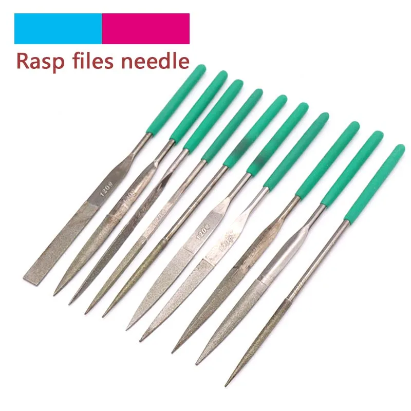 

High Quality 10pcs 140/160/180mm Assorted Files Mini Rasp Diamond Needle File Set Repair Grinding Hand Tools For Wood Glass Jade