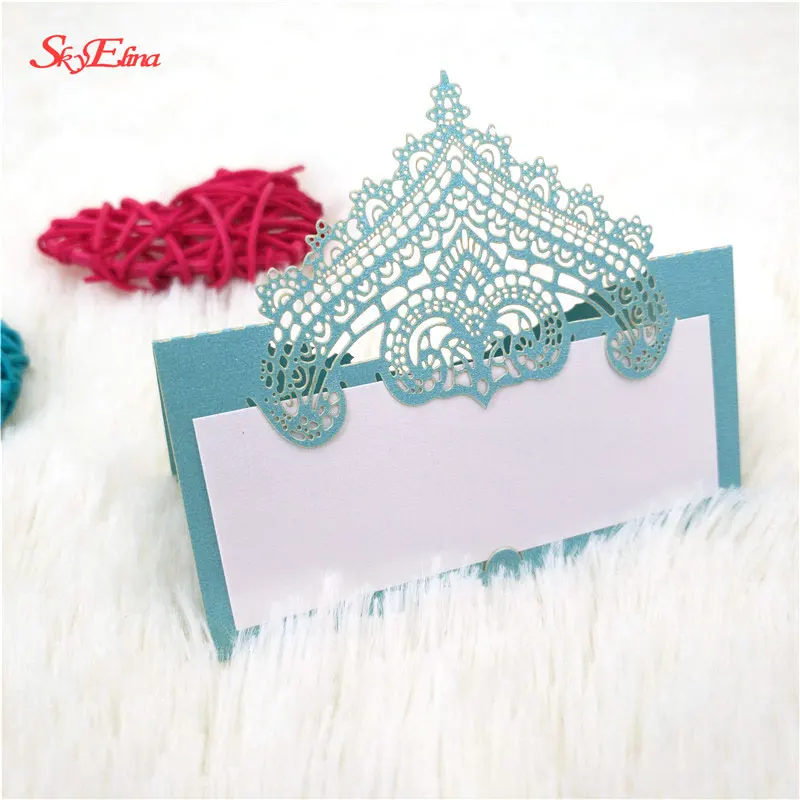 10Pcs Table Cards Laser Cut Hollow Out Seat Wedding Invitations Name Place Party Favors Decoration 7Z-SH935 | Дом и сад