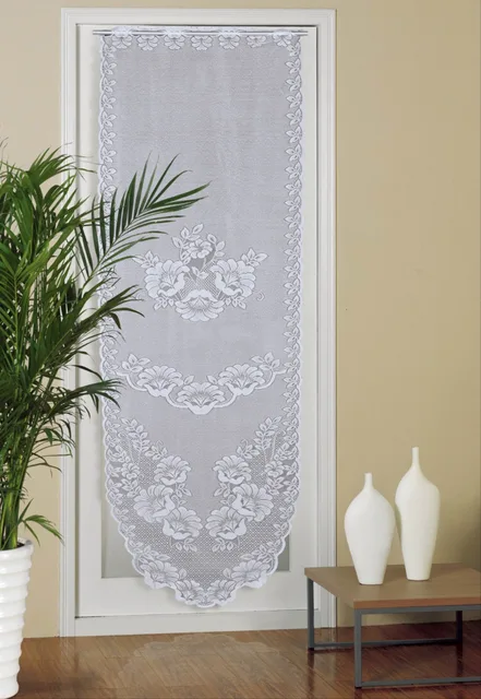 Nouveau blanc floral dentelle rideaux à porte est beauté porte ... Nouveau blanc floral dentelle rideaux à porte est beauté porte ...