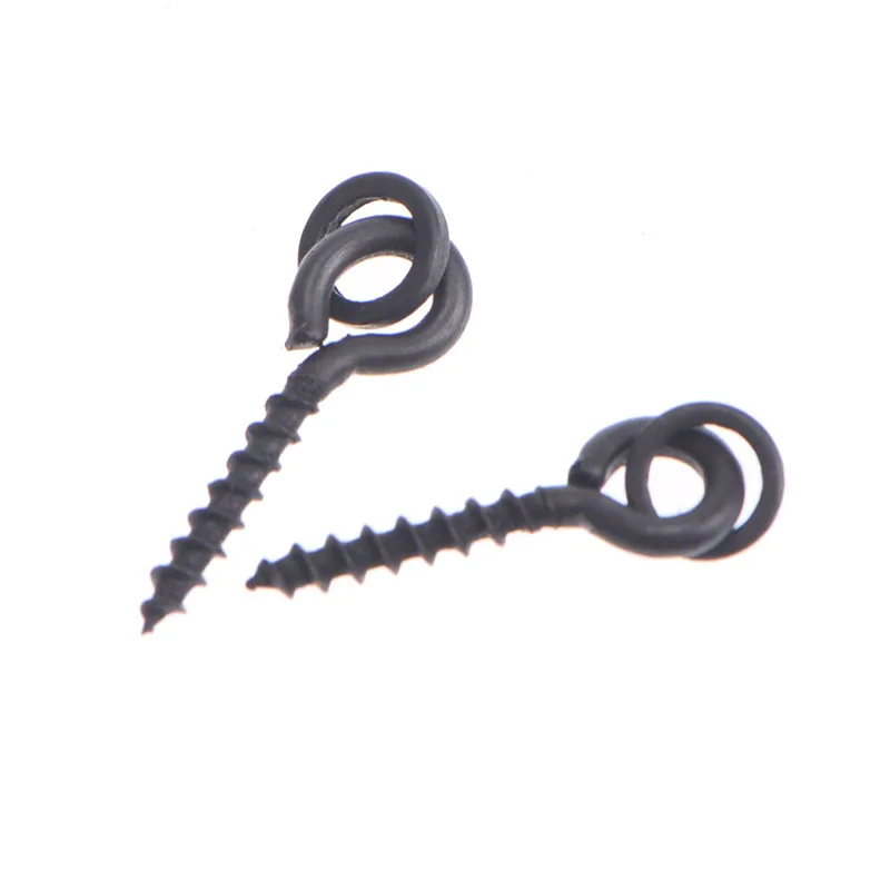 20pcs/pack Bait Screw Peg With Ring Swivel Chod Rig Terminal Tackle Bait Holder Carp Fishing Accessories