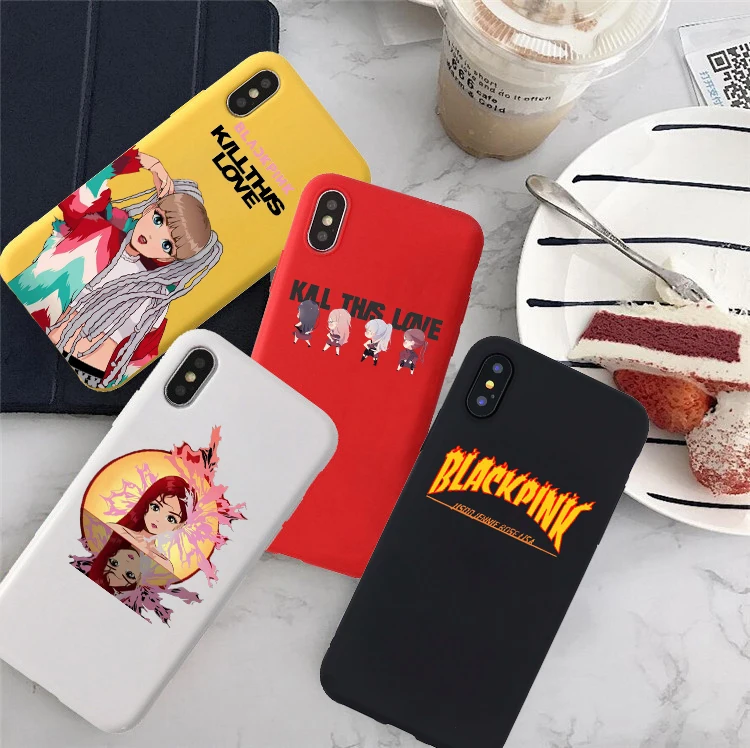 

Blackpink kill this love Soft Silicone Phone Case for iPhone XR X XS Max 6 6S 7 8 Plus 11 pro TPU Black Cover