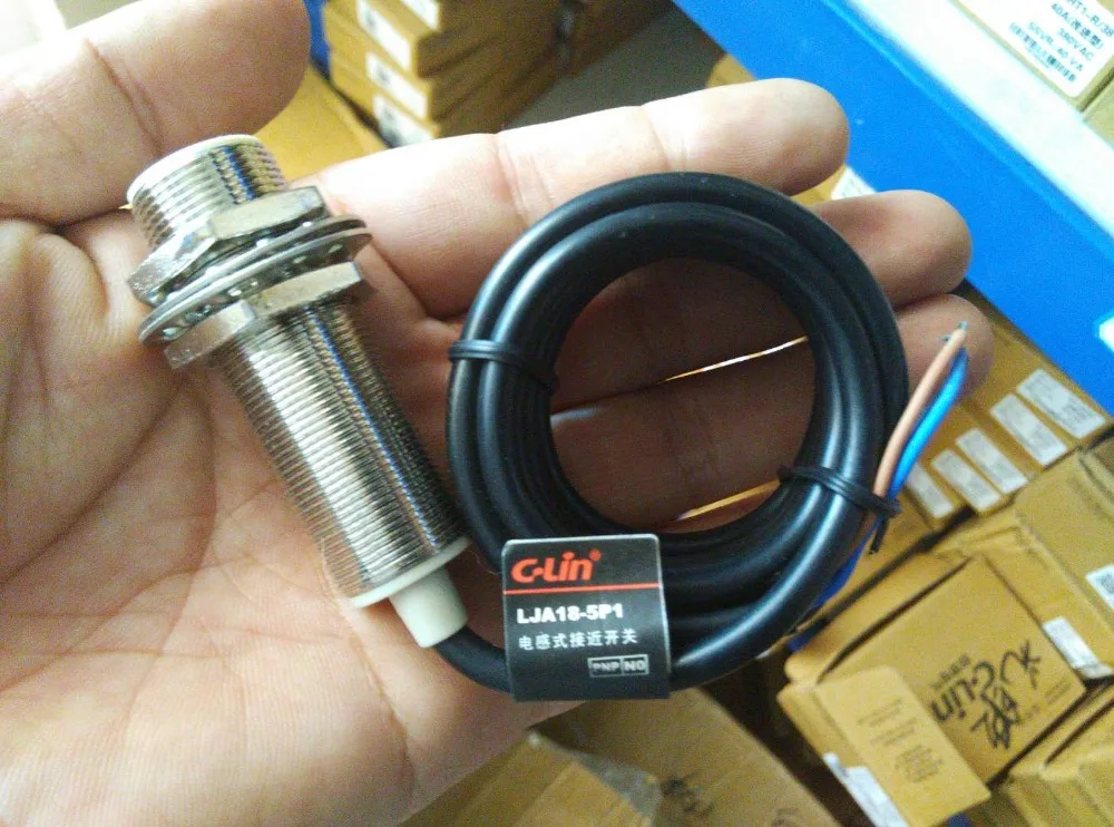 

Brand new original authentic C-Lin LJA18-5P1 DC three-wire PNP normally open inductive proximity switch