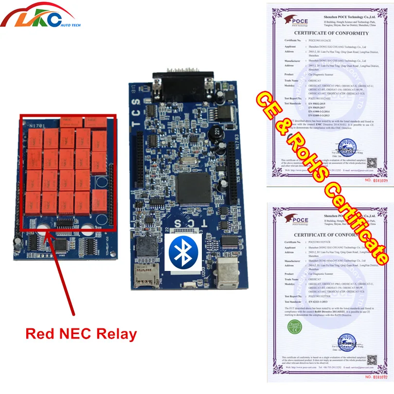 

OBDIICAT TCS OBDII auto scanner new version 2016.1 with keygen NEC 5V Relay diagnostic tool for cars trucks generics