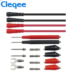 Cleqee P1500 16 в 1 Тесты приводит комплект сменных Тесты провода зонды для dgital мультиметр Тесты приводит крокодил U тип датчика