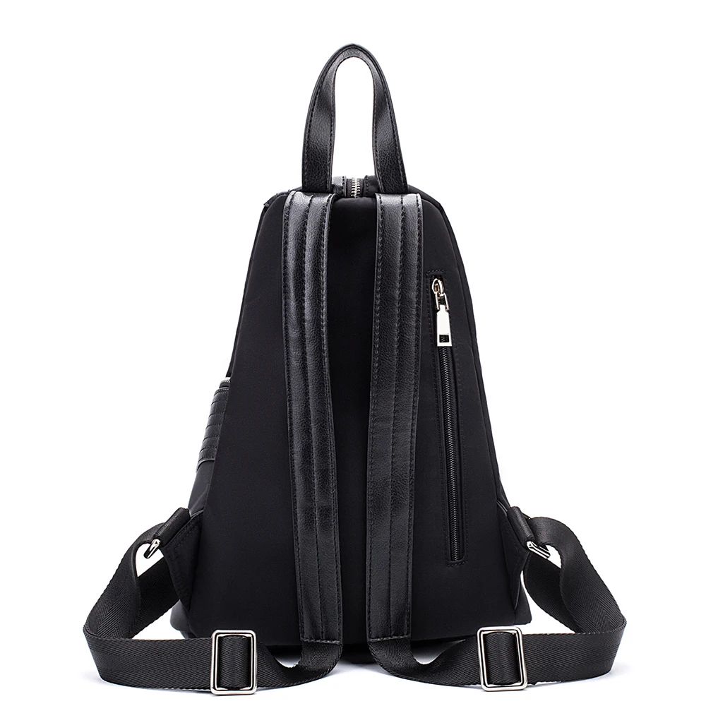 MIYACO, модный рюкзак для города, женские рюкзаки для девочек, высокое качество, водонепроницаемый нейлоновый женский рюкзак с коровьей кожей, черный