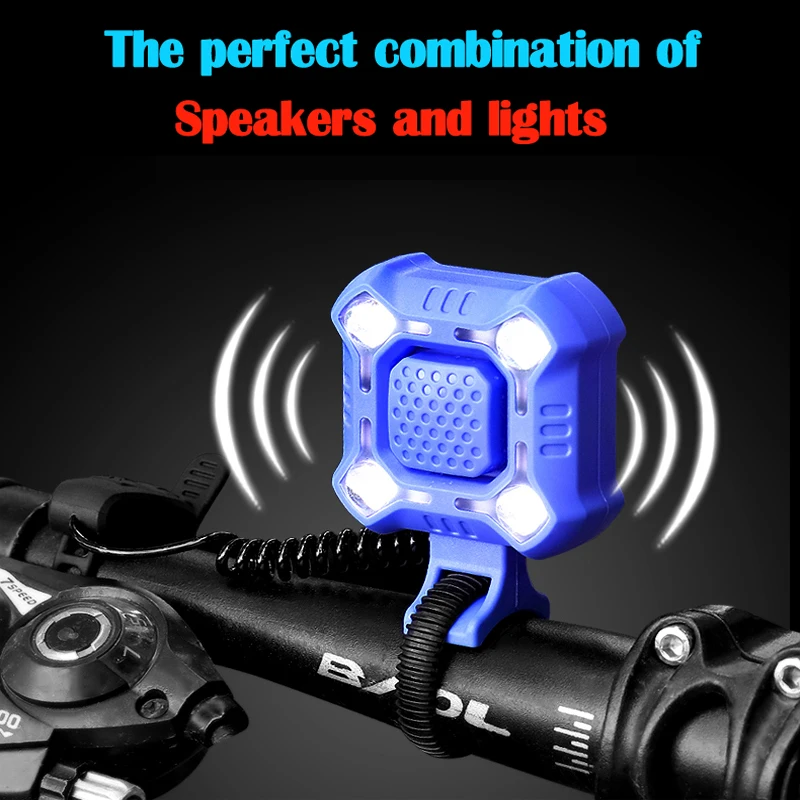 Bicycle Bell Speaker Lights Mountain Bike Road Headlights Waterproof ...