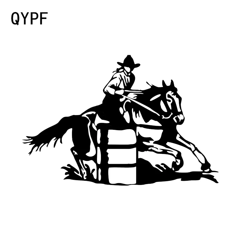 

QYPF 16*10.7CM Unique Equestrian Sport Decor Car Sticker Accessories Silhouette High Quality Vinyl C16-0948