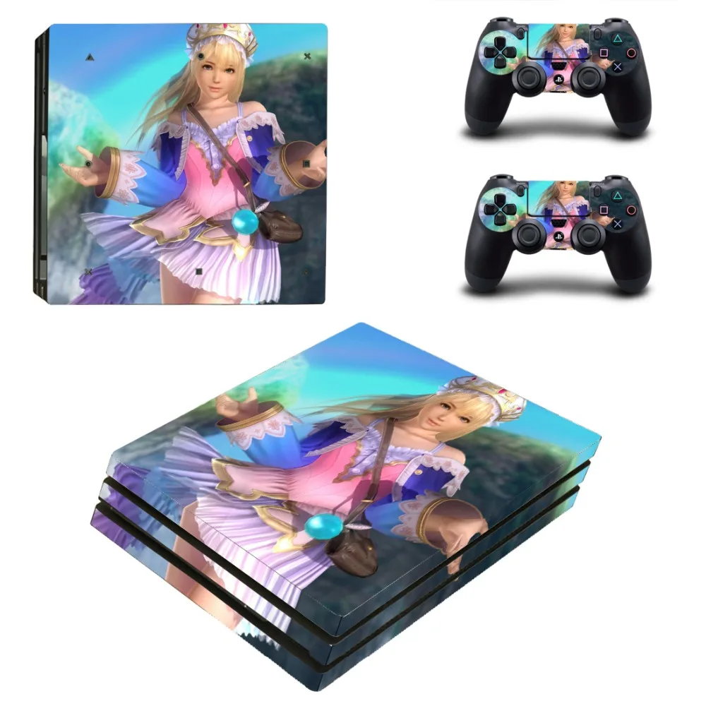 Виниловая наклейка Dead or Alive 6 PS4 Pro для консоли Sony Playstation 4 и 2 контроллера стикер