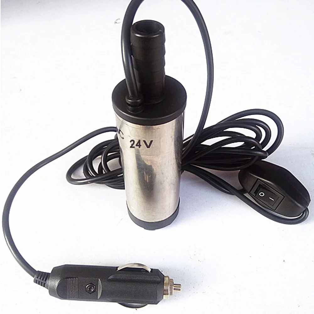 DC Submersible Pump 24V 38mm Water Oil Diesel Fuel Transfer Cigarette Lighter Plug Home Tool Accessories | Обустройство дома