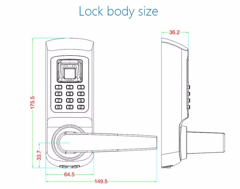 LACHCO биометрические электронный замок биометрический дверной замок, пароль, механический ключ цифровой замок Одиночная защелка цинковый сплав L16093