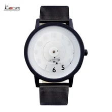 2016 Enmex style créatif en acier bande montre-bracelet Vérité dans la fiction conception spéciale disques mains mode brève casual quartz montre