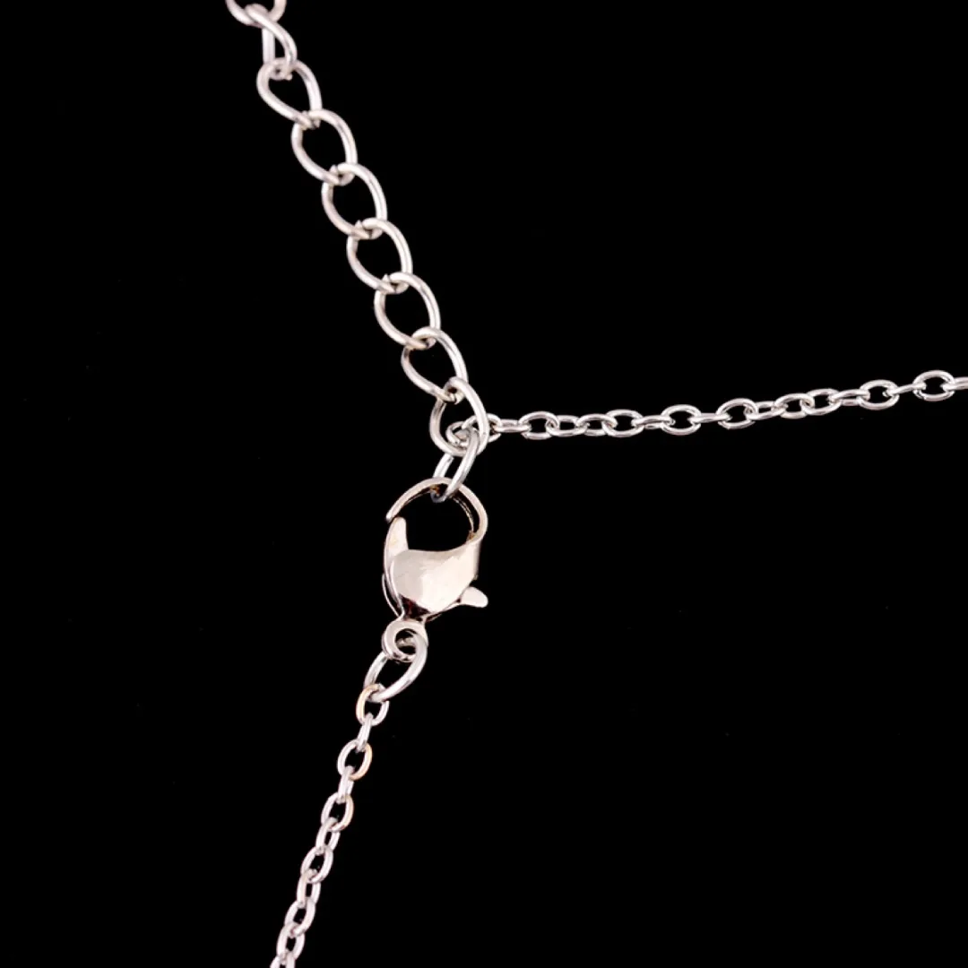 2pcs Mother and Daughter Silver Two Hearts Necklace Love Pair Set Jewelry