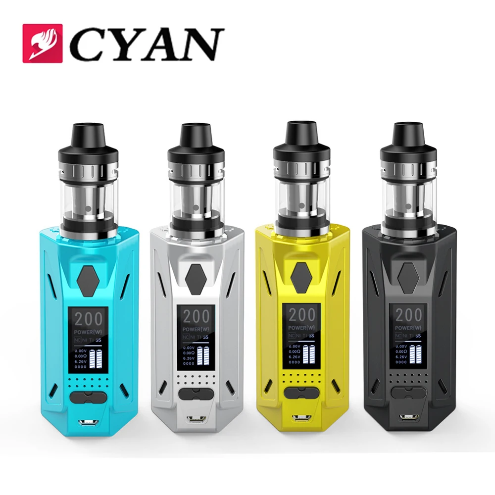 

200W Vape Mod BG 200w Vape Kit with 3.5ml Capacity Atomizer Battery Mod wit BG Tank Coils E-cigarette Kit
