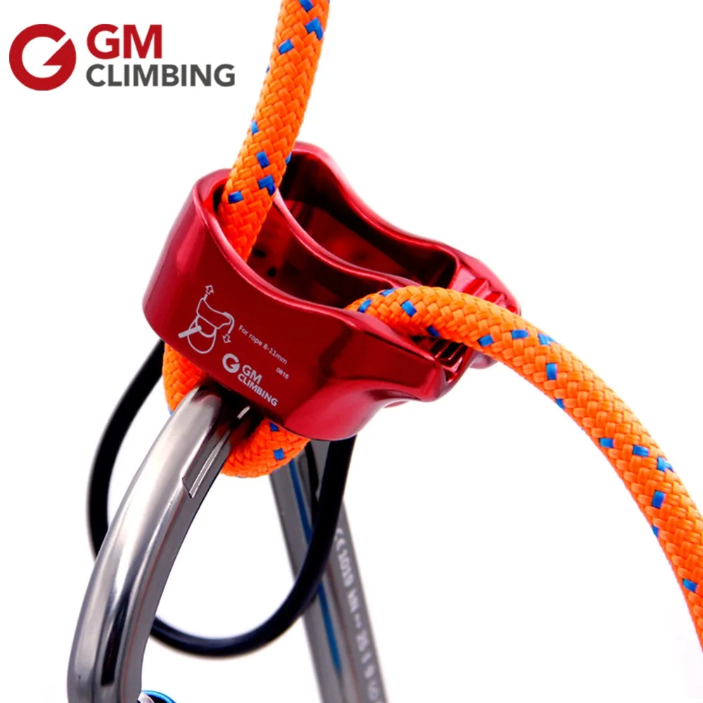 GM CLIMBING Micro Belay Device V-grooved or Belay Package with 25kN HMS Locking Carabiner GM1005