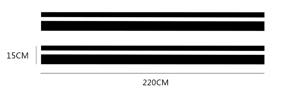2 шт 220 см х 15 см Автомобильная длинная полоска Наклейка авто украшение Графика Наклейка виниловая пленка наклейка боковая наклейка на кузов автомобиля автомобильные аксессуары
