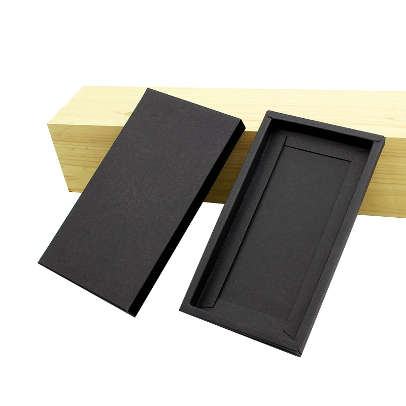 

200pcs Wholesale Custom Design Black Kraft Paper Packaging Box for iPhone X Samsung S9 S9plus Mobile Phone Shell New Gift Box