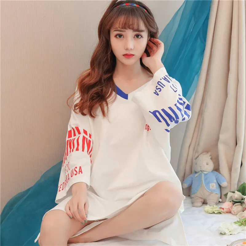 

Fashion 2018 Nightdress Women Sleepwear Home Dress for Women Sleepdress Leisure Leisure Nightgown Clothing Girl Gift