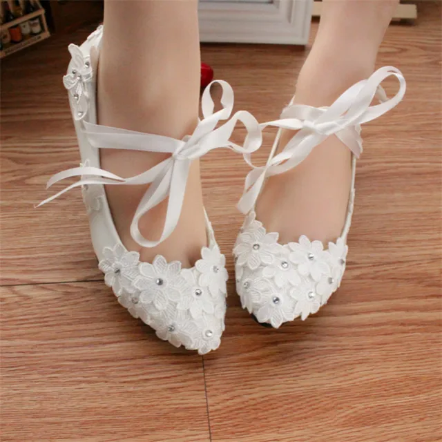 Large Sizes Kids Ivory White Bridal Wedding Shoes S Bridesmaid Large Sizes Kids Ivory White Bridal Wedding Shoes S Bridesmaid Dress Ballet Flats Size