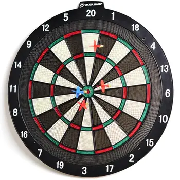 

WIN.MAX 18 Inch Safety Plastic Dartboard with 6 softip darts and Extra Dart Accessories 6 pcs Soft tips