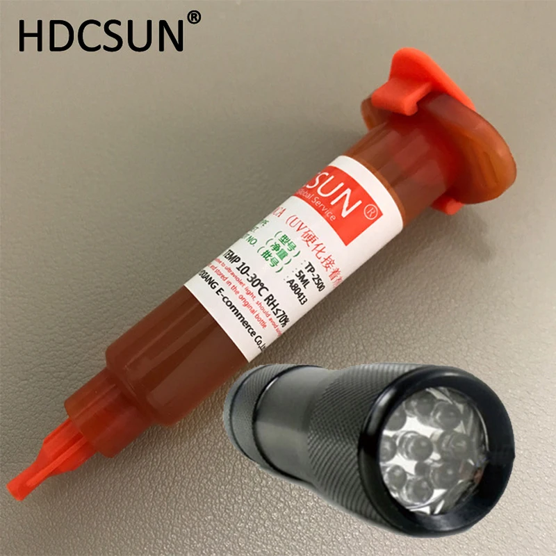 tp 2500 UV Glue LOCA Liquid Optical Clear adhesive 5ml tp2500 +UV