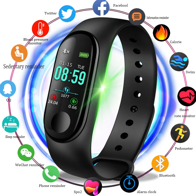 

LIGE Smart Watch Men Pedometer Heart Rate Blood Pressure Monitor Fitness Tracker Waterproof Sports Watch For Android IOS+Box