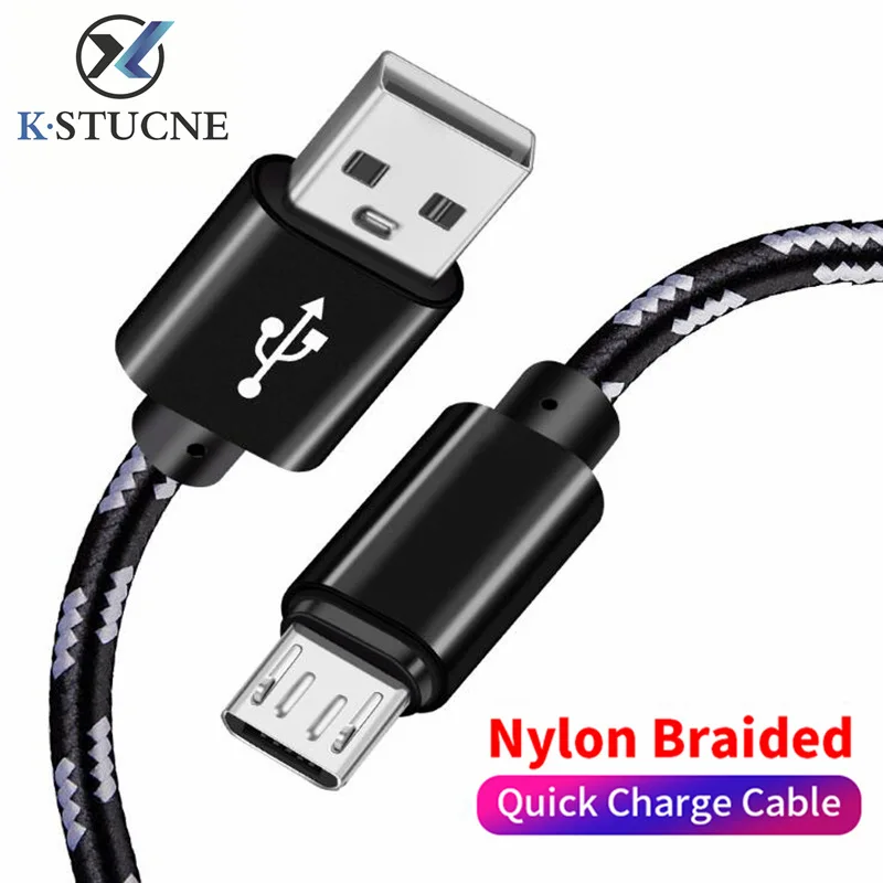 

Microusb cable Nylon Braided 1m 1.5m 2m Fast Charging Mobile Phone Charger Cable For Xiaomi Redmi Note 5 USB Wire Data Sync Cord
