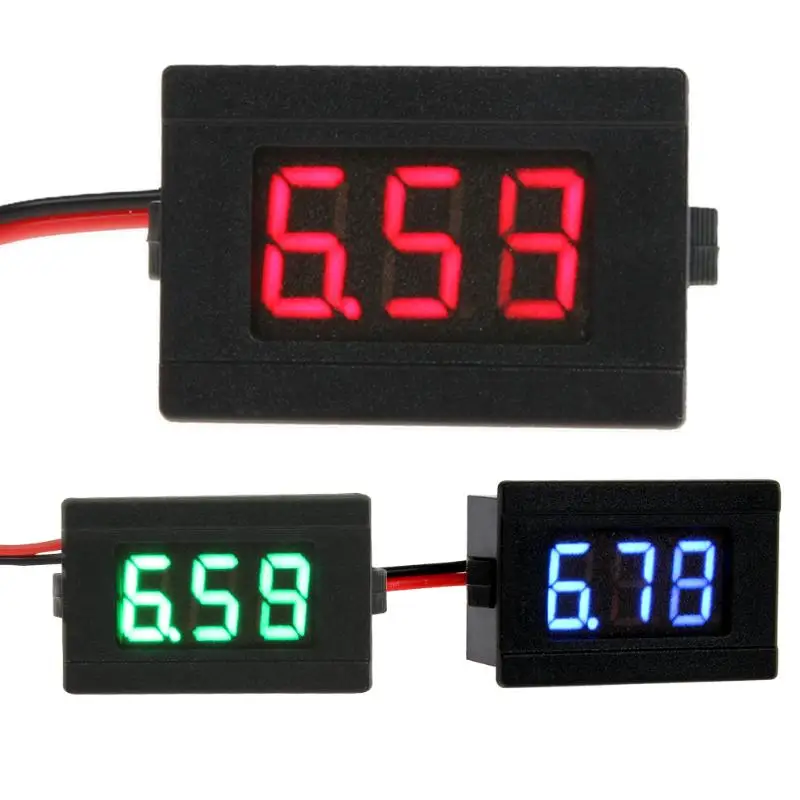 

0.36inch LED Display Digital Voltmeter DC 4.5-30V Panel Amp Volt Display Two Line Volt Meter Digital Volt Meter for Home Use