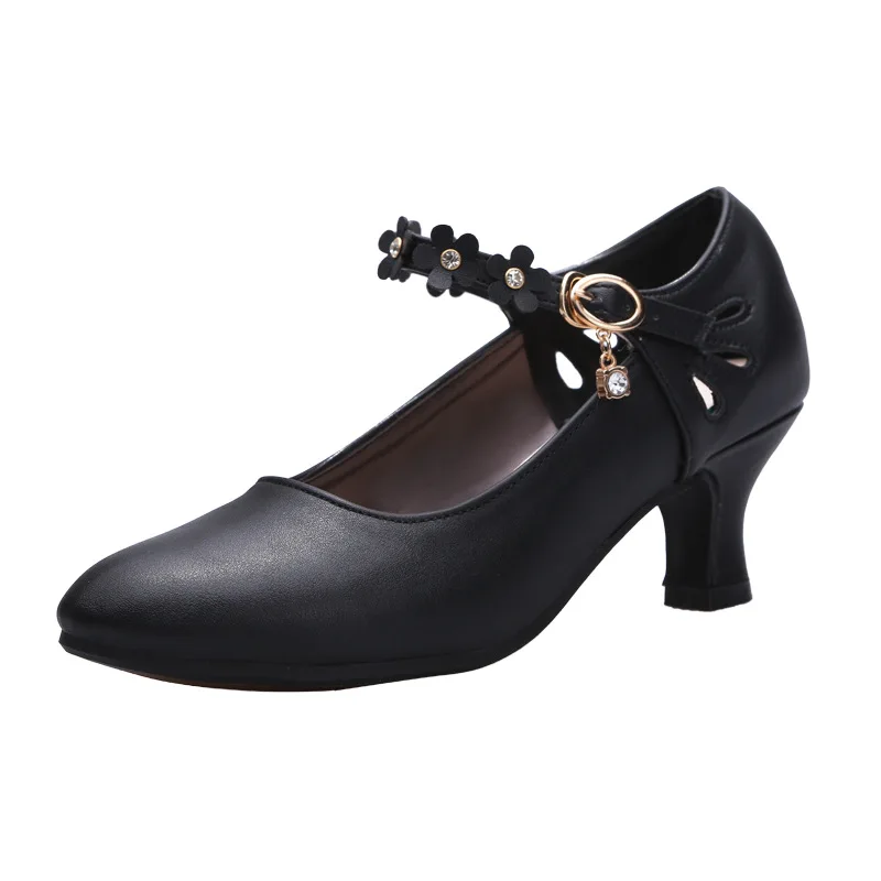 USHINE/коричневый/черный/красный/белый Каблук 5,5 см для занятий спортом на открытом воздухе; обувь для учительницы; Бальные Квадратные танцевальные кроссовки; женская обувь