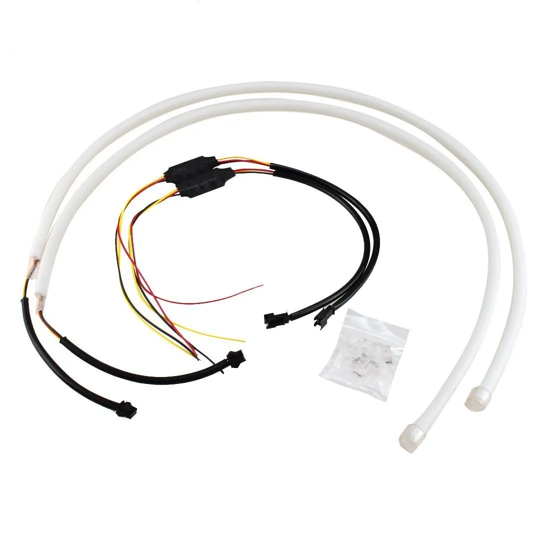 

Brand New Dual Color White-yellow Car Switchback LED Tube Strip Light Headlight DRL Daytime Running Light For Audi-Style Tube (2