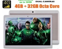 Envío Libre de DHL 10 pulgadas Octa Core Tablet 3G 4G LTE Android 6.0 de la Tableta 4 GB RAM 64 GB ROM Cámaras Dual SIM 1920*1200 IPS Del Cabrito regalo
