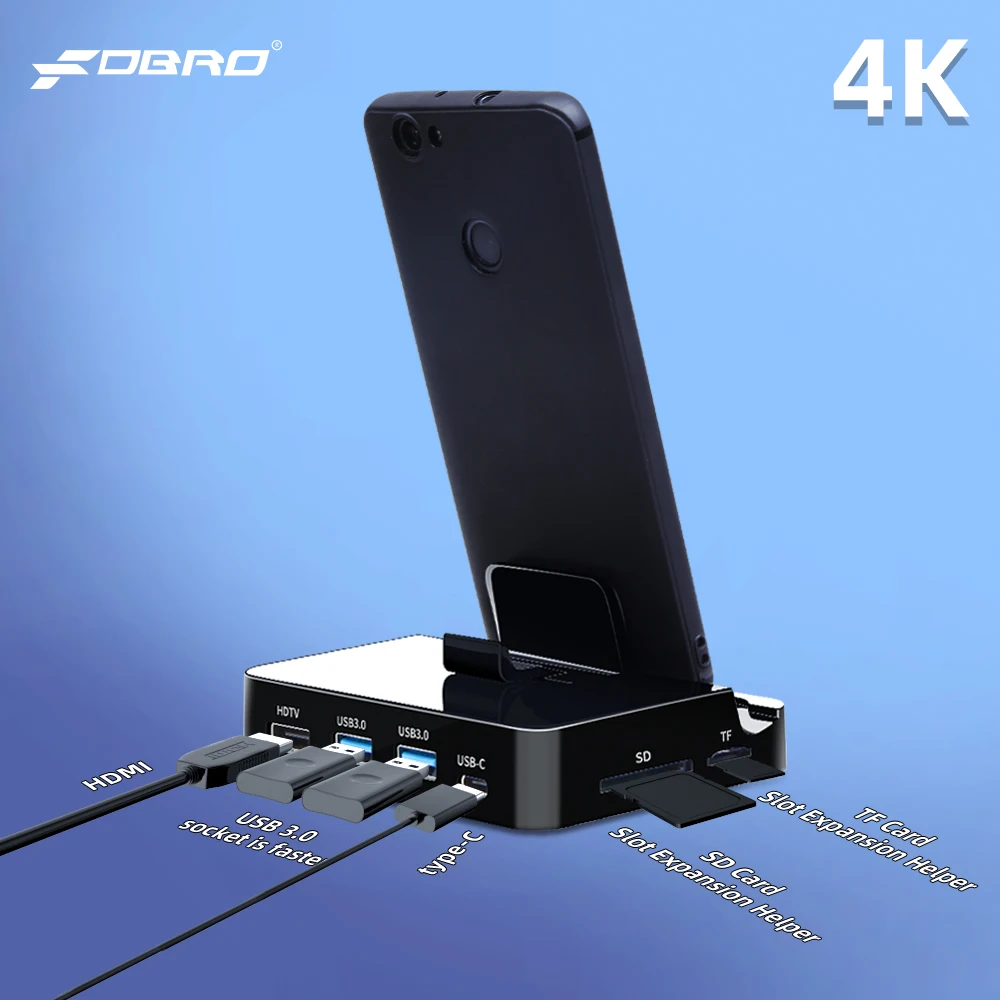 Док станция FDBRO USB HDMI адаптер питания для Huawei P30 P20 Pro док Type C Samsung S10 S9 Dex Pad