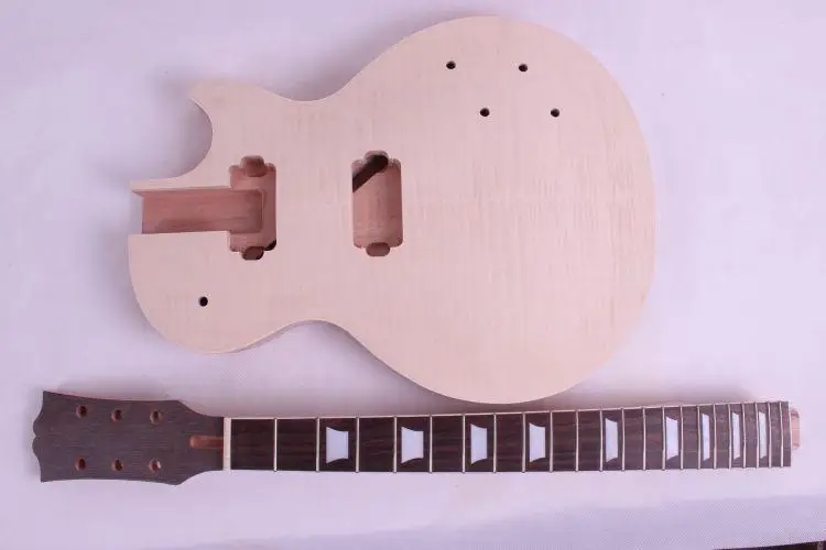

New High Quality Unfinished electric guitar neck guitar Body Solid wood Body & fingerboard new model 1pcs #2
