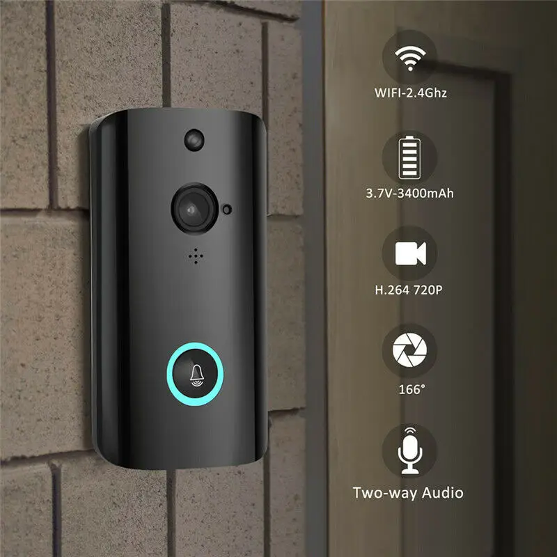 

Smart WiFi Doorbell Wireless IR Video Camera Intercom Record Home Bell Security